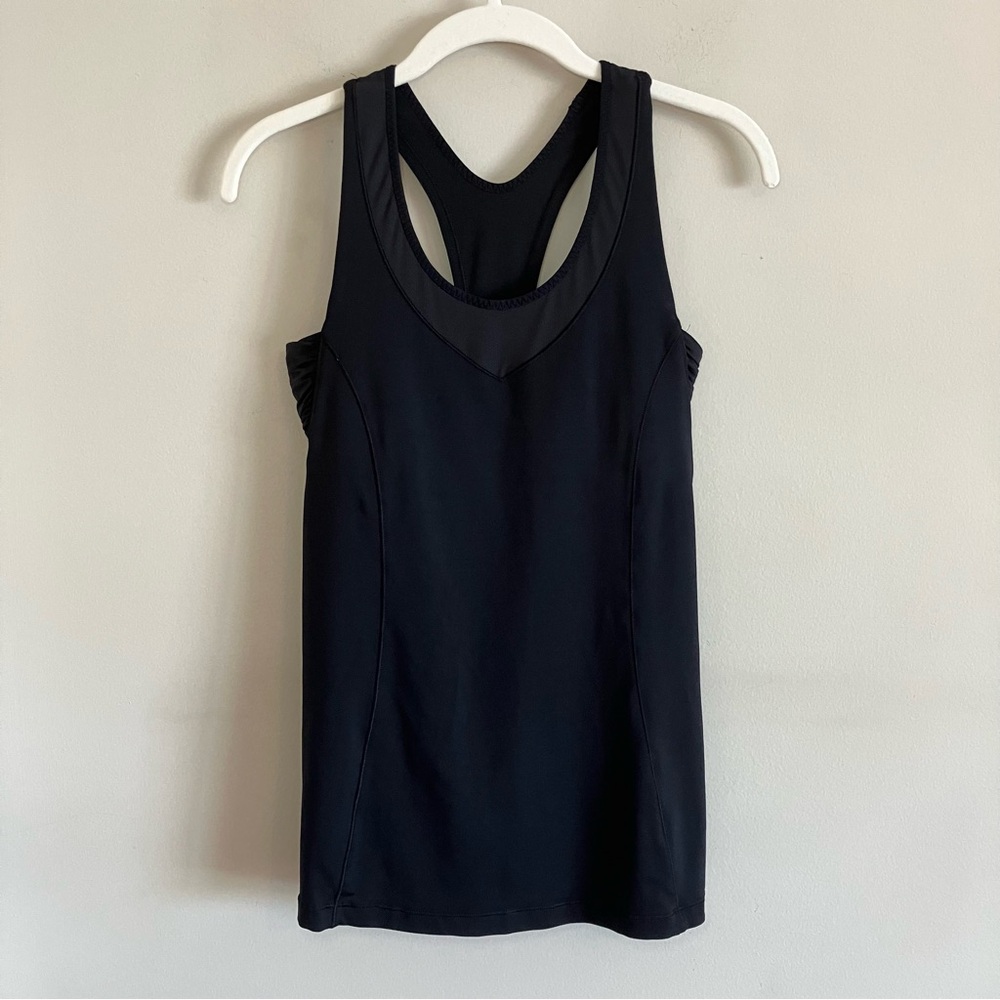Lululemon Tone It Tank Top Luxtreme Mesh Cut Out Racerback Shirt 6